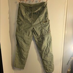 Magellan Outdoors Green Cargo Pants with Adjustable Waist